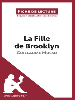 cover image of La Fille de Brooklyn de Guillaume Musso (Fiche de lecture)